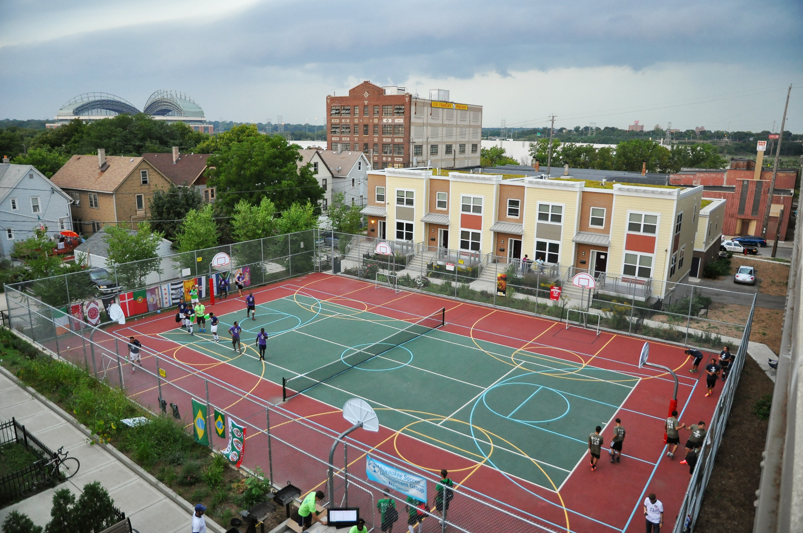 SOCCERFEST at the Silver City Townhomes Sports Courts. Organized by the Milwaukee Soccer Development Group.
