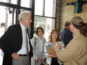 Mayor Barrett, Rachel, and Charlotte John-Gomez