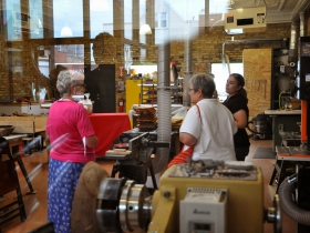 View into the workshop.