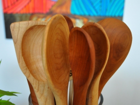 Wooden spoons.