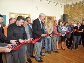 Ribbon cutting.