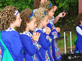 Cashel Dennehy School of Irish Dance performed at the Arlington Heights Park Bandshell.