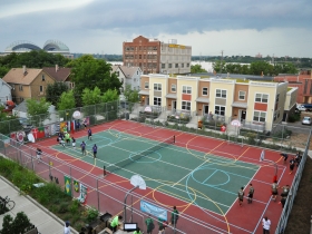 SOCCERFEST at the Silver City Townhomes Sports Courts. Organized by the Milwaukee Soccer Development Group.