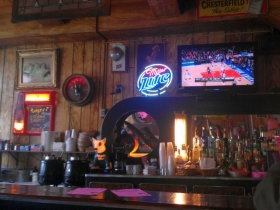 The bar at Mamie's Bar and Grill.