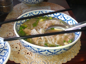 Traditional Pho dish Thai BBQ.