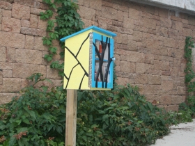 Little Free Library at the Urban Ecology Center Menomonee Valley Branch.