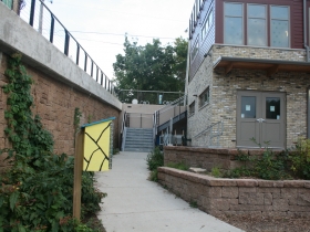 Little Free Library at the Urban Ecology Center Menomonee Valley Branch.