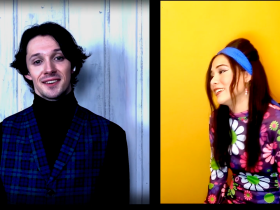 Max Pink (Algernon) and Ashley Oviedo (Cecily) in the full-length virtual musical Being Earnest based on The Importance of Being Earnest.