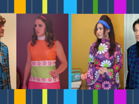Joey Chelius (Jack), Stephanie Staszak (Gwendolyn), Ashley Oviedo (Cecily) and Max Pink (Algernon) in the full-length virtual musical Being Earnest based on The Importance of Being Earnest.