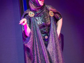 Elaine Parsons Herro (Berthe) in rehearsal for Skylight Music Theatre’s production of Pippin September 21 – October 7 on the Cabot Theatre stage.