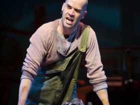 (l. to r.) Jeremy Peter Johnson (Jud Fry) in Skylight Music Theatre’s production of Oklahoma! September 27 – October 13.