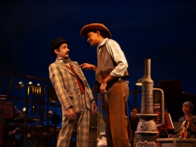 Sean Anthony Jackson (Will Parker) and Ethan Brittingham (Ali Hakim) in Skylight Music Theatre’s production of Oklahoma! September 27 – October 13.