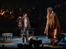 (left to right) Micah Friedman as Percy Talbott and Darren L. Green as The Stranger in Skylight Music Theatre’s production of The Spitfire Grill, running February 27 through March 15, 2026.