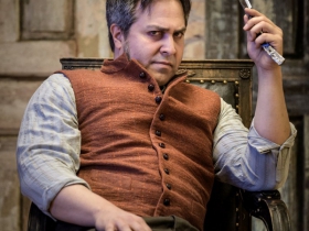 Andrew Varela (Sweeney Todd) in Skylight Music Theatre’s Sweeney Todd running May 19 – June 11.