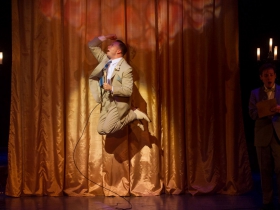 Rick Pendzich (Preacher) and Ryan Stajmiger (Virgil) in Skylight Music Theatre’s Violet