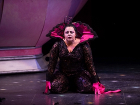 SaraLynn Evenson (Zombina) in rehearsal for Skylight Music Theatre’s Zombies from The Beyond running Feb. 2-18.