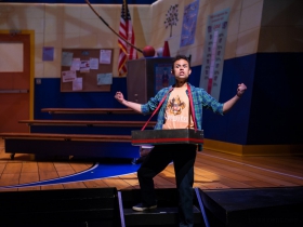Yando Lopez (Chip Tolentino) in Skylight Music Theatre’s production of The 25th Annual Putnam County Spelling Bee running February 7 – February 23, 2020.