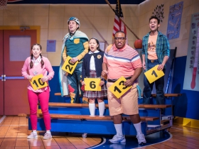 Cast members of Skylight Music Theatre’s production of The 25th Annual Putnam County Spelling Bee running February 7 – February 23, 2020.
