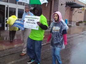 Picketers Protest at South Side Walmart.