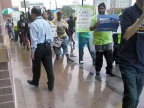 Picketers Protest at South Side Walmart.