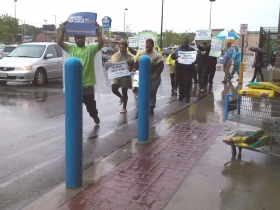 Picketers Protest at South Side Walmart.