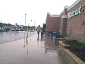 Picketers Protest at South Side Walmart.