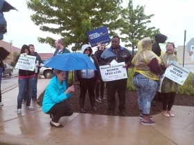 Picketers Protest at South Side Walmart.