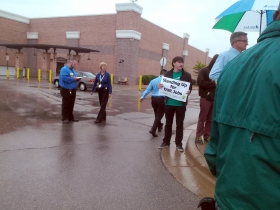 Picketers Protest at South Side Walmart.