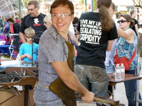 Blacksmith from the Milwaukee Makerspace