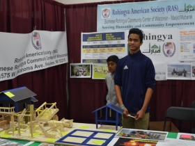 Rohingya American Society booth at 2018 refugee exhibit