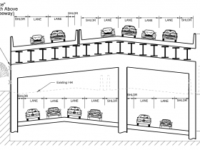 Split the Difference - Build New Freeway Both Above and Below Existing Freeway.