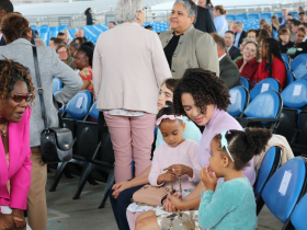 Mayor Cavalier Johnson's Family at the 2023 State of the City