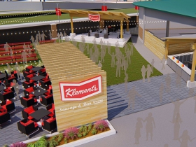 The Klement’s Sausage & Beer Garden Rendering