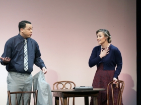 Samuel James Dewese and Meghan Folkerts.