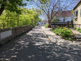 Narrow lane from E. Clarke Street to N. Gordon Place