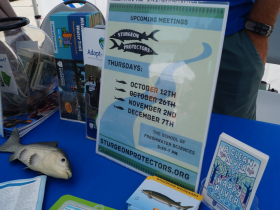 Sturgeon Protectors at the Milwaukee Riverkeeper table at Harbor Fest 2023