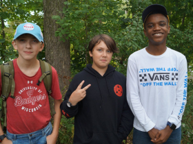 Caleb Olander, Mason Homa, and Joshua Reid in September 2023