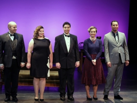Luke Selker, Kathryn Henry, Ian Murrell, Meghan Folkerts and Samuel James Dewese.