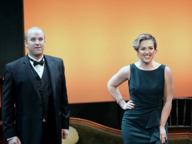 Luke Selker and Meghan Folkerts.