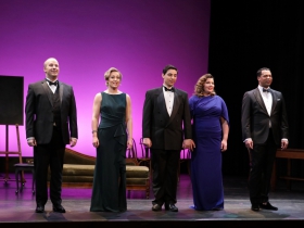 Luke Selker, Meghan Folkerts, Ian Murrell, Kathryn Henry and Samuel James Dewese.