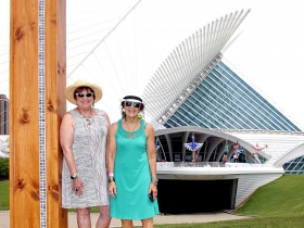 Sheryl Neumuth and Gail Groth, framed to make the perfect picture