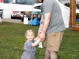 Nick Warner and Mabel dancing to "Let Me Call You Sweetheart" played by The Milwaukee Mandolin Orchestra