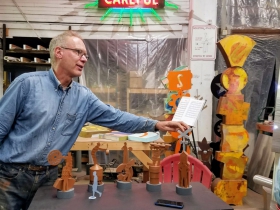 Artist Richard Taylor with FOHAST President Dan Adams