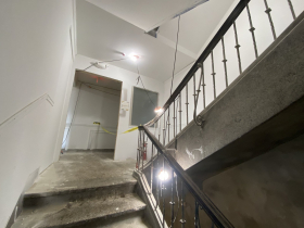 Staircase leading to residential units in Concordia 27 project