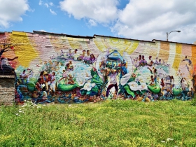 Tia Richardson's 'Sherman Park Rising' mural, 4715 W. Center St., was painted with community members a year after the Sherman Park unreset