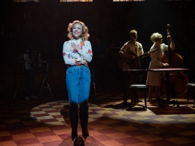 Milwaukee Repertory Theater presents Run Bambi Run in the Quadracci Powerhouse September 14 – October 22, 2023. Pictured: Erika Olson and cast