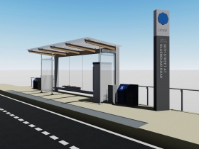 E-W BRT Station Rendering