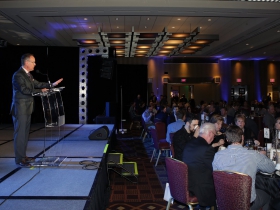Craig Coshun at the Grand Slam Charity Jam held at the Hyatt Regency Milwaukee.