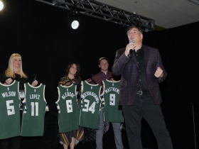 Jim Kacmarcik, President, Kapco Metal Stamping and the Bucks Fan’s Ultimate Dream, auction jersey’s.