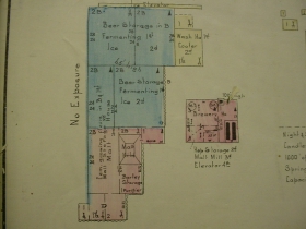 Sanborn Map of the Gettelman Brewery.